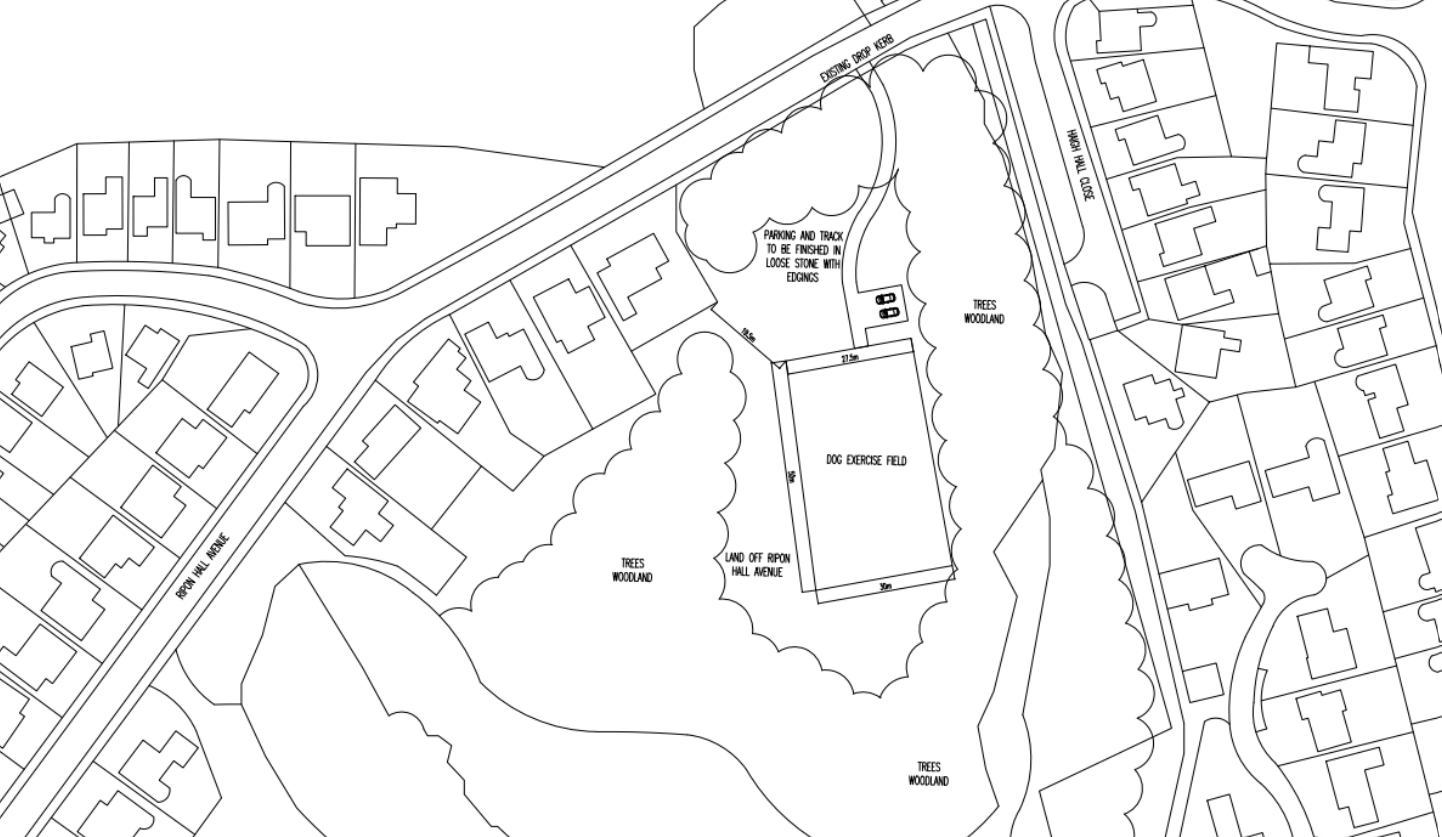 An image of the proposed dog field at Ripon Hall, Ramsbottom - BLINKIN GRAND DOG FIELD